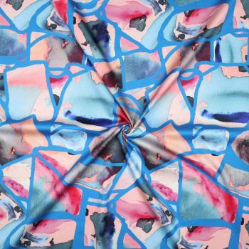 Preview: Cotton Satin - Nerida Hansen - Resonate Neon Blue - Digitaldruck